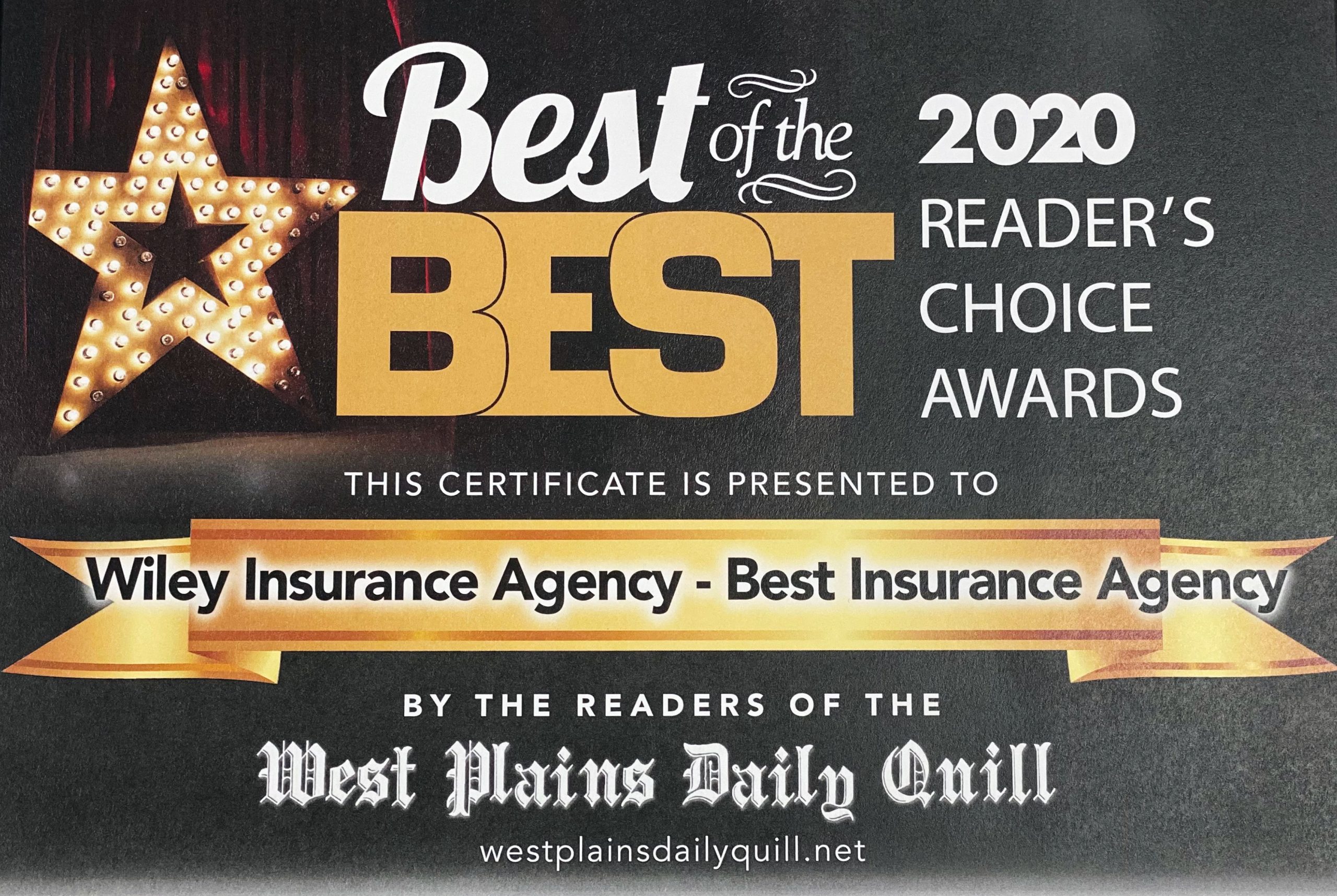 Wiley_Best_2020-scaled insurance agency in west plains mo